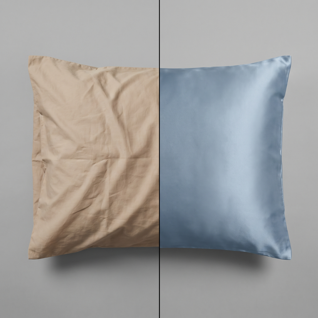Comparison: wrinkled cotton vs smooth Frostmoor cooling fabric