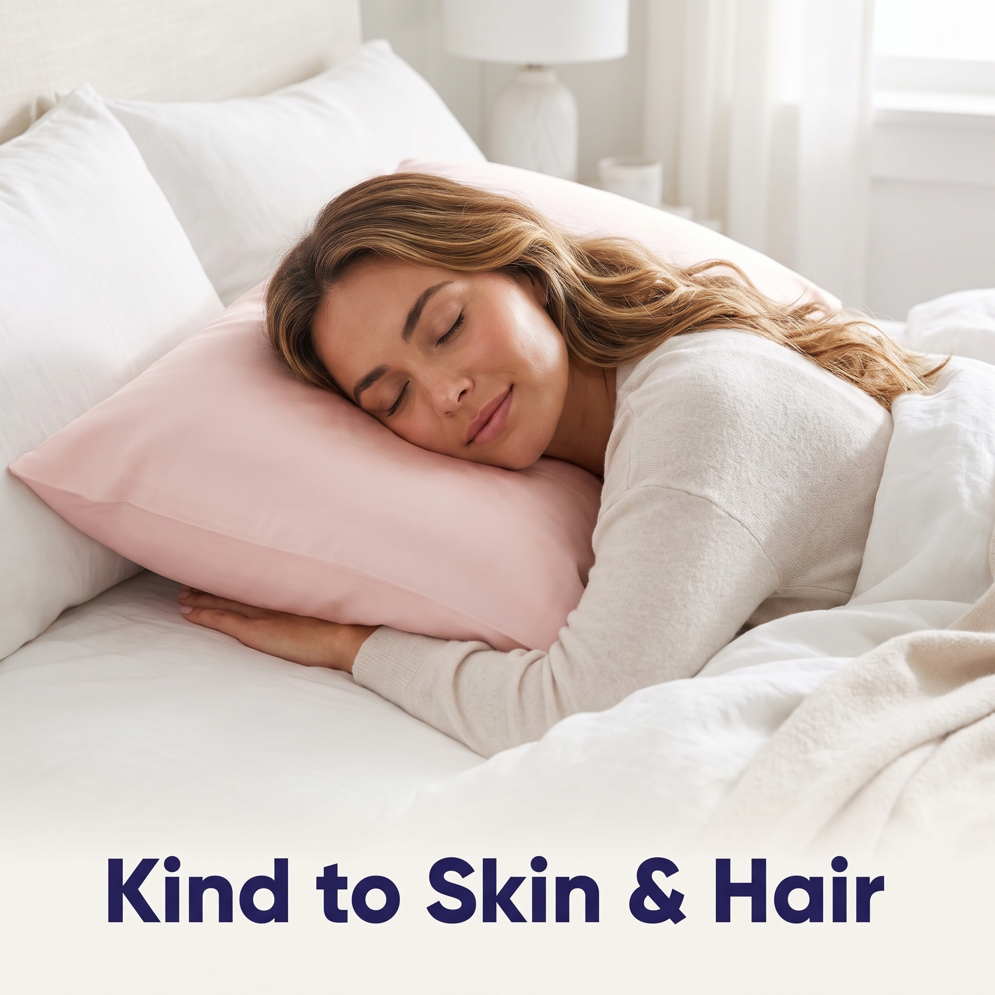 Sleeping on a Nuvaire cooling pillowcase — kind to skin and hair